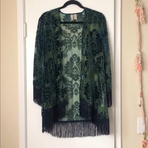 Forever 21 velvet kimono